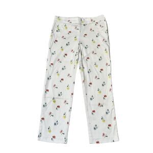 Janie And Jack Ditsy Floral Sateen Pants Size 8